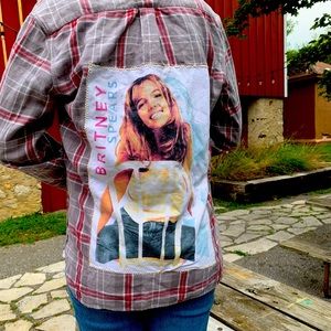 Britney Spears Upcycled Levi Flannel